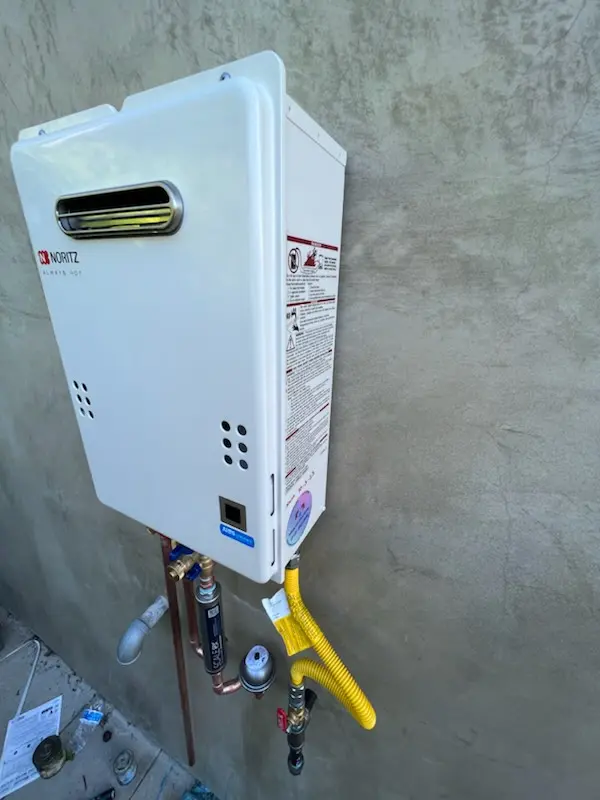 Tankless water heater installation for Fernridge Place homes